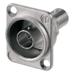 Presa da pannello BNC, con flangia quadrata compatibile con serie D.