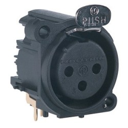 Presa da pannello Neutrik XLR con push in nylon, 3 poli. 2