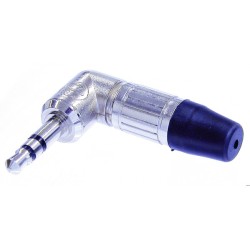 Nova ficha jack estéreo profissional de ângulo reto Neutrik, Ø 3,5 mm.