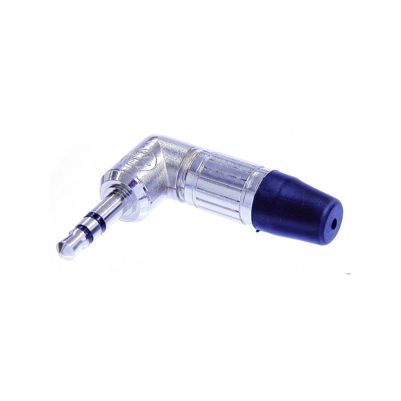 Nova ficha jack estéreo profissional de ângulo reto Neutrik, Ø 3,5 mm.