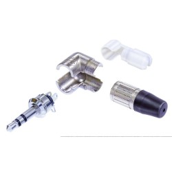 Nova ficha jack estéreo profissional de ângulo reto Neutrik, Ø 3,5 mm. 2