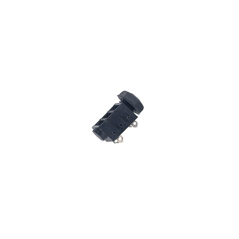 Panel mount mono jack female socket Ø 6.3 mm.-1/4', 2 poles, solder switch and contacts.