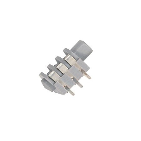 Presa da pannello jack stereo Ø 6.3 mm.-1/4' a 3 poli, con interruttore, versione circuito stampato.