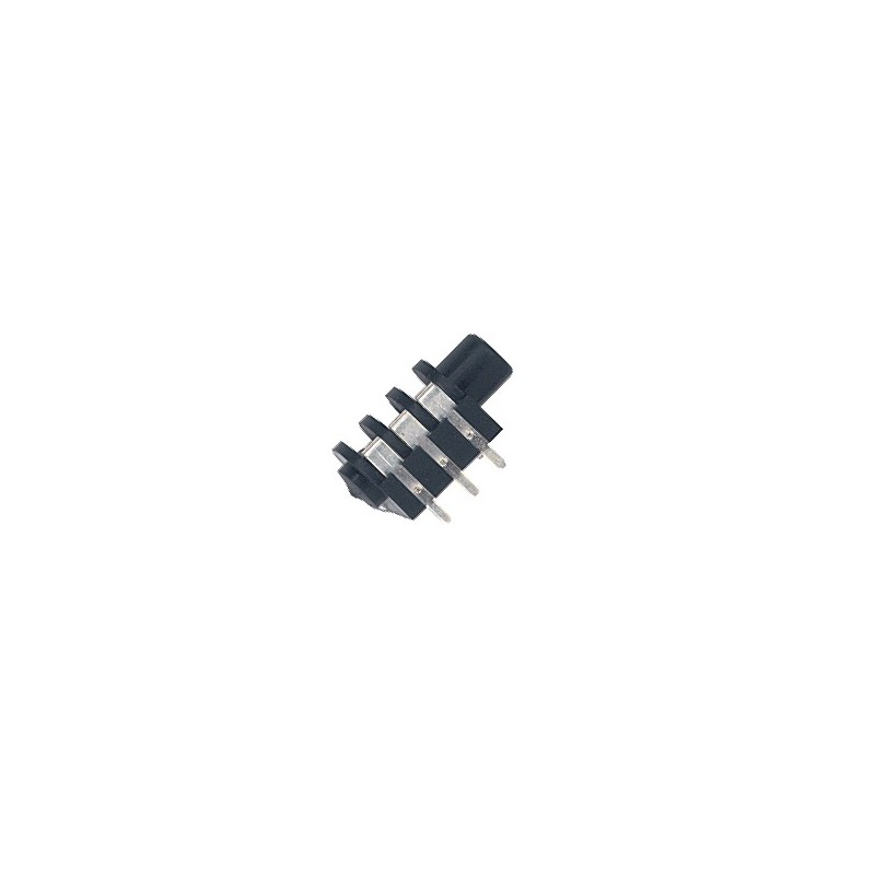 Presa da pannello jack stereo Ø 6.3 mm.-1/4' a 3 poli, con interruttore, versione circuito stampato.