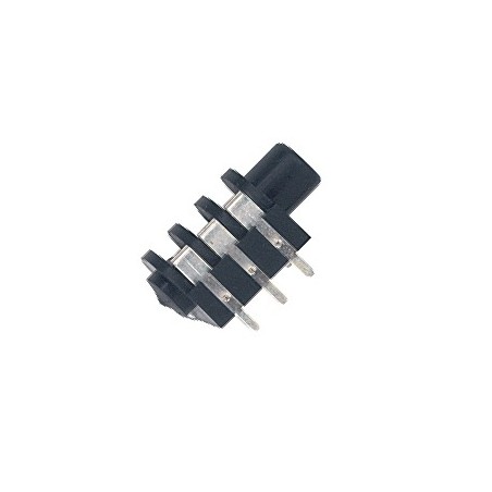 Presa da pannello jack stereo Ø 6.3 mm.-1/4' a 3 poli, con interruttore, versione circuito stampato.