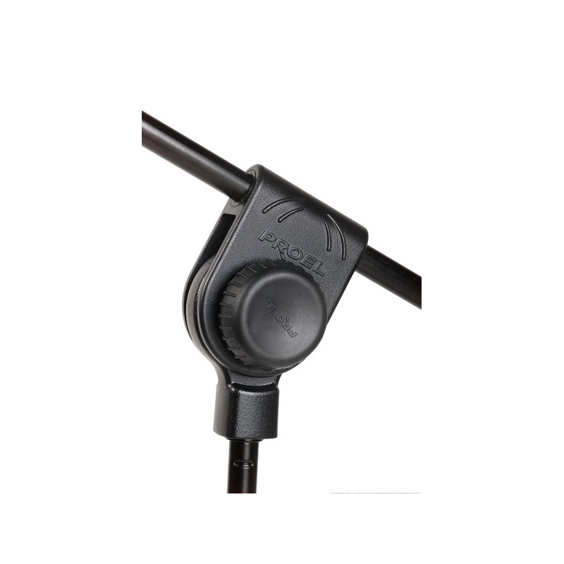Professional low-level microphone stand with telescopic boom, tripod aluminium base