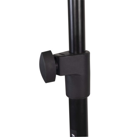 Professional large dimension microphone stand with telescopic boom large and Ø 50 mm swivel castors with brake