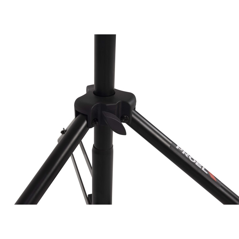 Professional large dimension microphone stand with telescopic boom large and Ø 50 mm swivel castors with brake