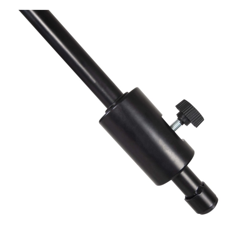 Professional large dimension microphone stand with telescopic boom large and Ø 50 mm swivel castors with brake