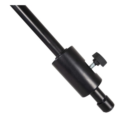 Professional large dimension microphone stand with telescopic boom large and Ø 50 mm swivel castors with brake