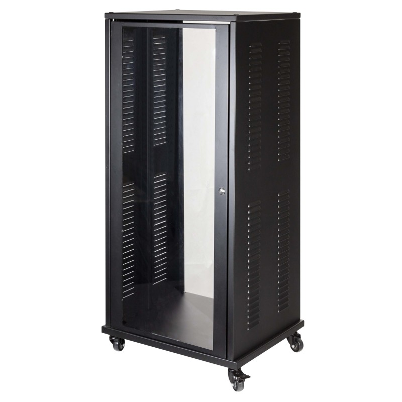 Professional 24U steel frame/plexiglass construction front cover