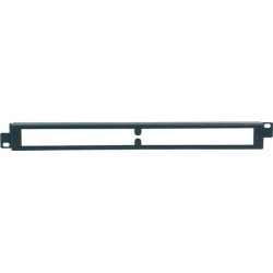 Painel de proteção/segurança de 1 unidade de rack 19' com corpo em metal e janela de inspeção em plexiglas.
