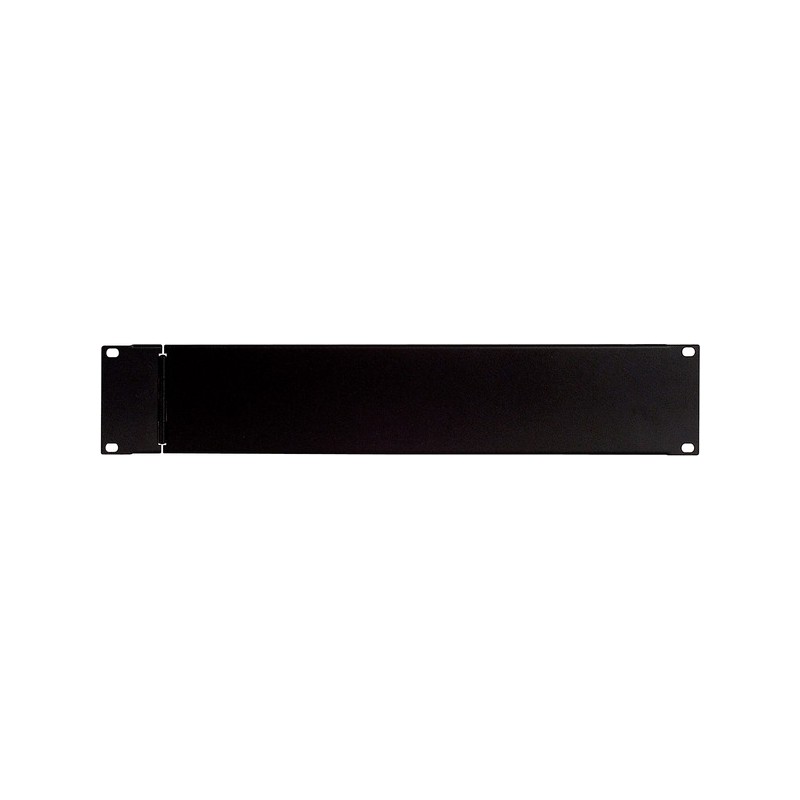Pannello di protezione/sicurezza 2 unità rack 19' con cerniera di rotazione in lamiera zincata.
