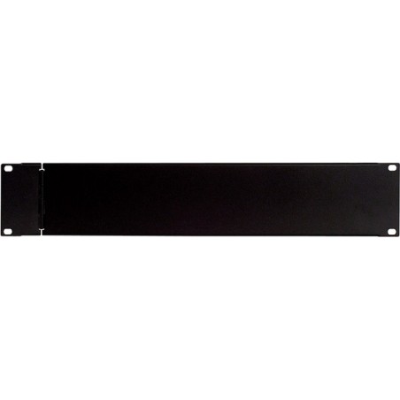 Pannello di protezione/sicurezza 2 unità rack 19' con cerniera di rotazione in lamiera zincata.