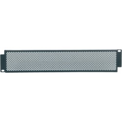 Painel de proteção/segurança de 2 unidades de rack 19' com grelha metálica anti-intrusão.