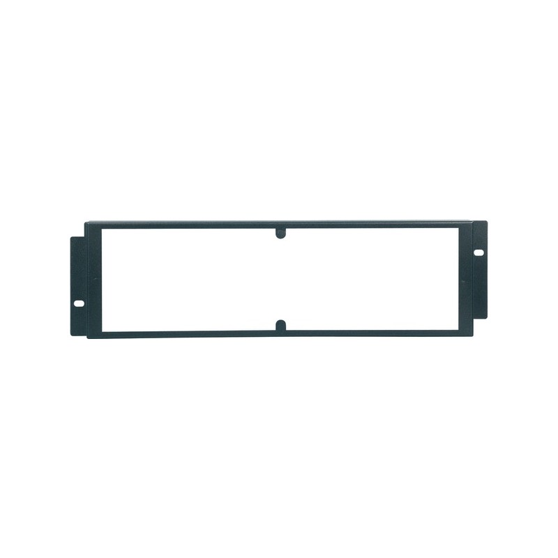 3-unit 19'protection/safety rack panel with metal body and plexiglas inspection window.