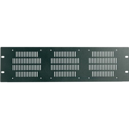 Pannello per ventilazione 4 unità rack 19' con scanalature per 3 ventole 120x120 mm.