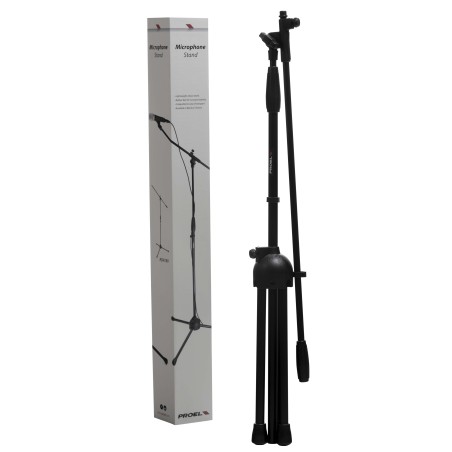 Microphone stand with boom, tripod nylon base