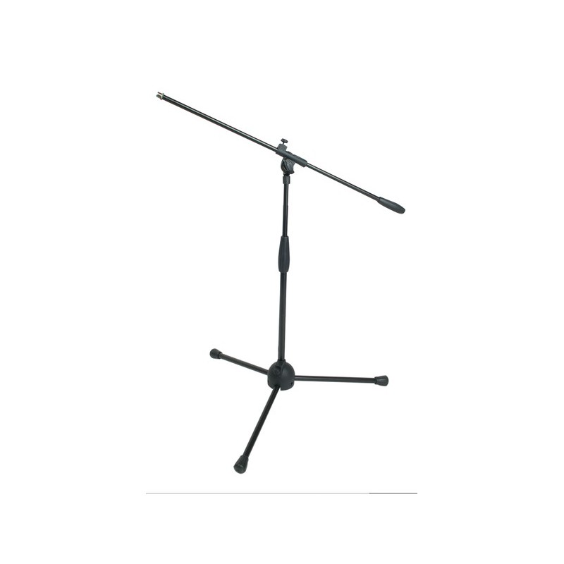 Suporte de microfone de nível baixo com haste, base de tripé em nylon.