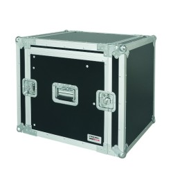 Caixa “COMBO” profissional de 19' 10U com espaço para mesa de mistura regulável em altura de 10U, 45 cm de profundidade útil.