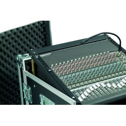 Caixa “COMBO” profissional de 19' 10U com espaço para mesa de mistura regulável em altura de 10U, 45 cm de profundidade útil. 2