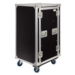 Caixa “COMBO” de 19' 20U com espaço para mesa de mistura regulável em altura de 19' 10U, 45 cm de profundidade útil.