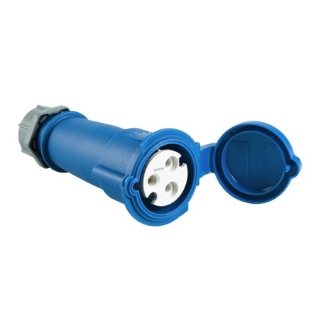 Presa volante 32A - 2P+T - 230V~ - IP44 - h6 (CE 73/23).