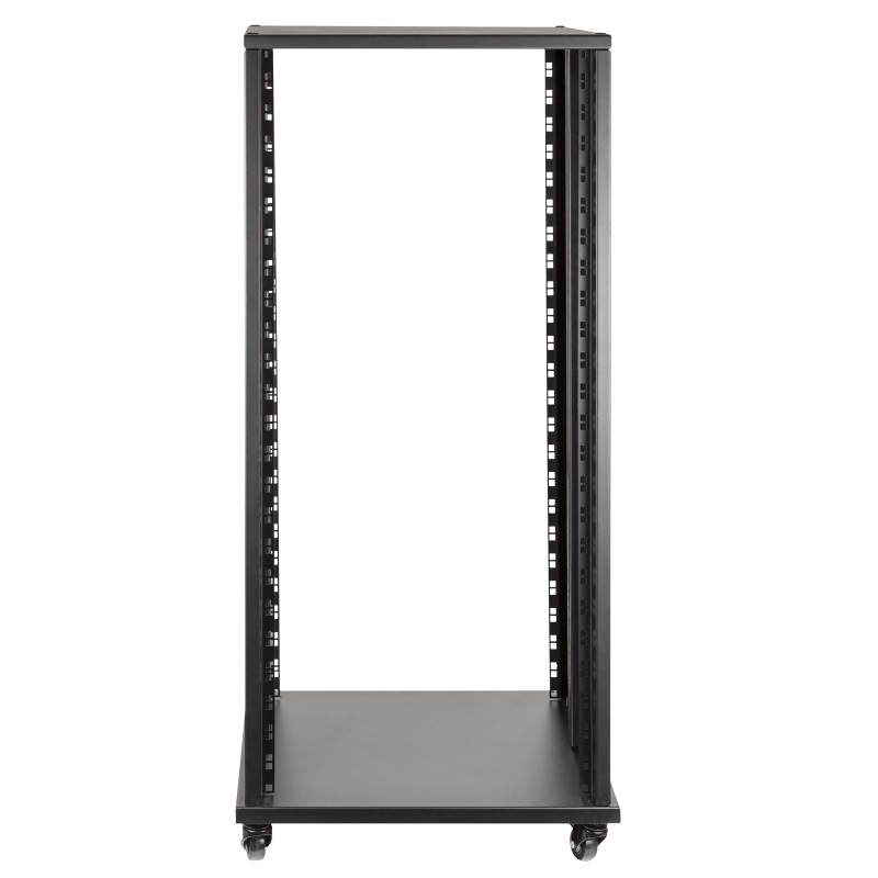 Suporte rack profissional padrão de 19" - 24U - com estrutura em aço.
