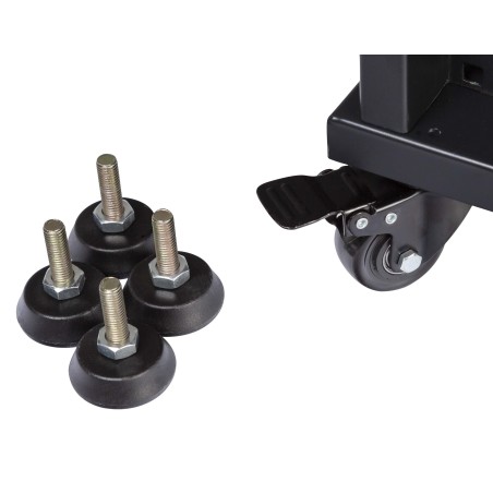 Suporte rack profissional padrão de 19" - 24U - com estrutura em aço.