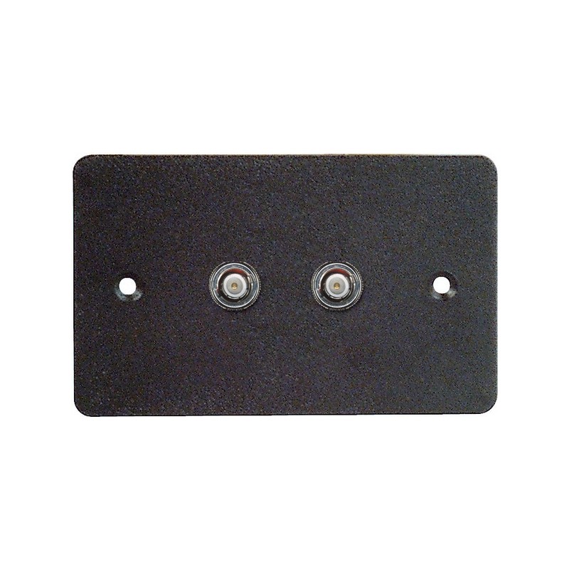 Placca da muro 70x114 mm.- 2 FORI PER BNC.