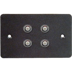 Wall plate, 70x114 mm.- 4 HOLES FOR BNC.