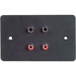 Placca da muro 70x114 mm.- 4 FORI PER RCA.