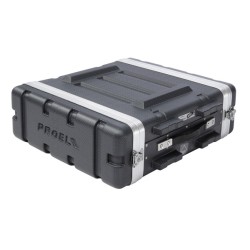 Estojo de rack 19' - 3U - realizado em polietileno 'FORCE'. Profundidade interior útil: 420 mm 2