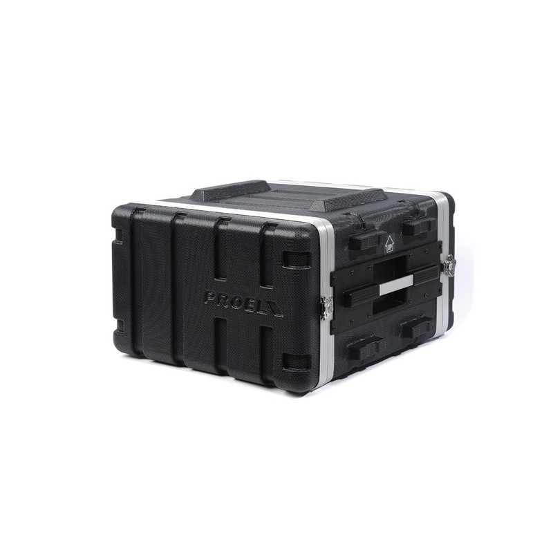 Estojo de rack 19' - 6U - realizado em polietileno 'FORCE'. Profundidade interior útil: 420 mm