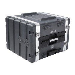 Estojo de rack 19' - 8U - realizado em polietileno 'FORCE'.