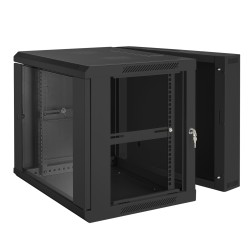 Armário modular de parede com 9 unidades rack de 19". Abertura dupla. 2