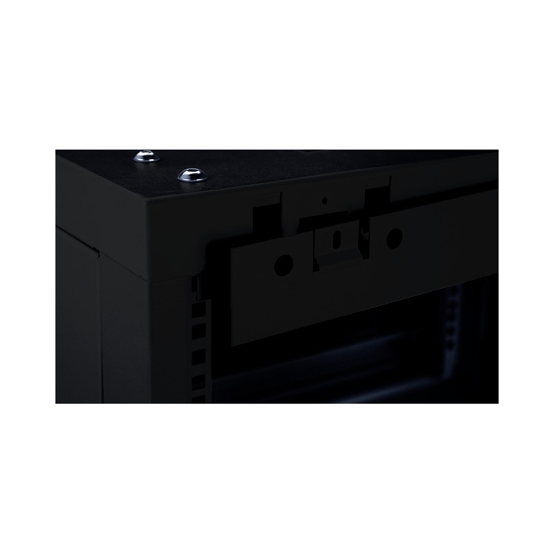 Armário modular de parede com 9 unidades rack de 19". Abertura dupla.