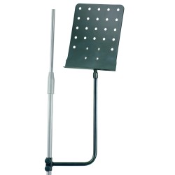Estante para partitura perfurada adicional para suportes de microfone.