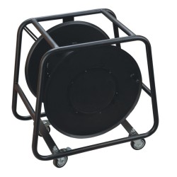 Professional metal cable winder with sturdy paint finish.