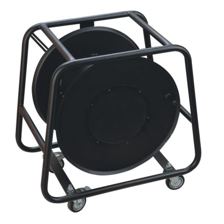 Enrolador de cabo profissional de metal com acabamento de pintura de alta resistência.