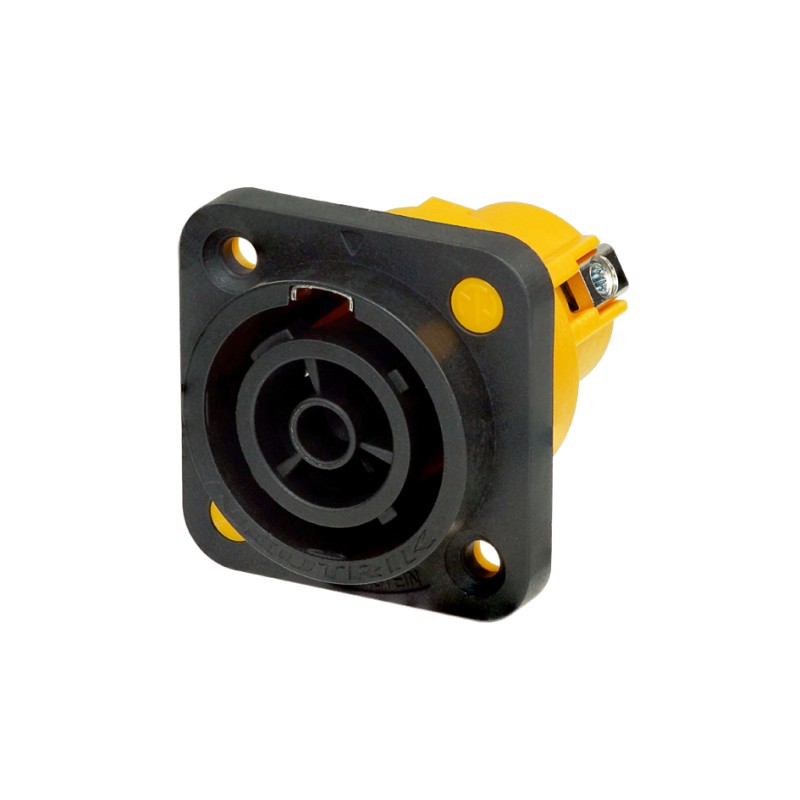 Presa da pannello NEUTRIK “powerCON TRUE1” di potenza 20A con contatti terminali a vite.