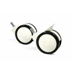 Set di 4 ruote professionali (2 con freno) che possono essere utilizzate solo con i supporti PRSS20, PRSS30 e PRSS40.