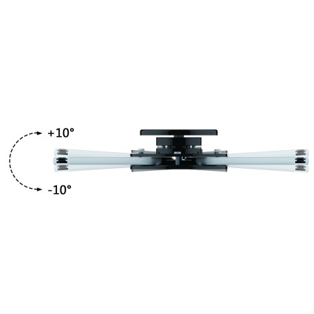 Supporto in alluminio da soffitto per proiettori fino a 20 kg di peso con sistema antifurto (lucchetto non incluso).