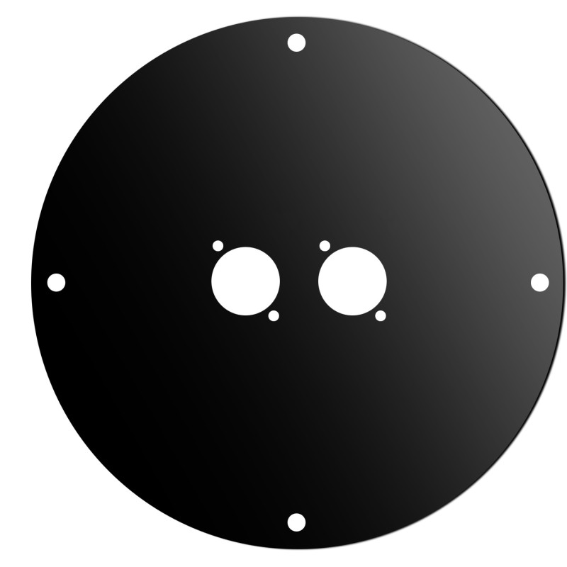 Front disc made of black painted steel for AV190/AV195.