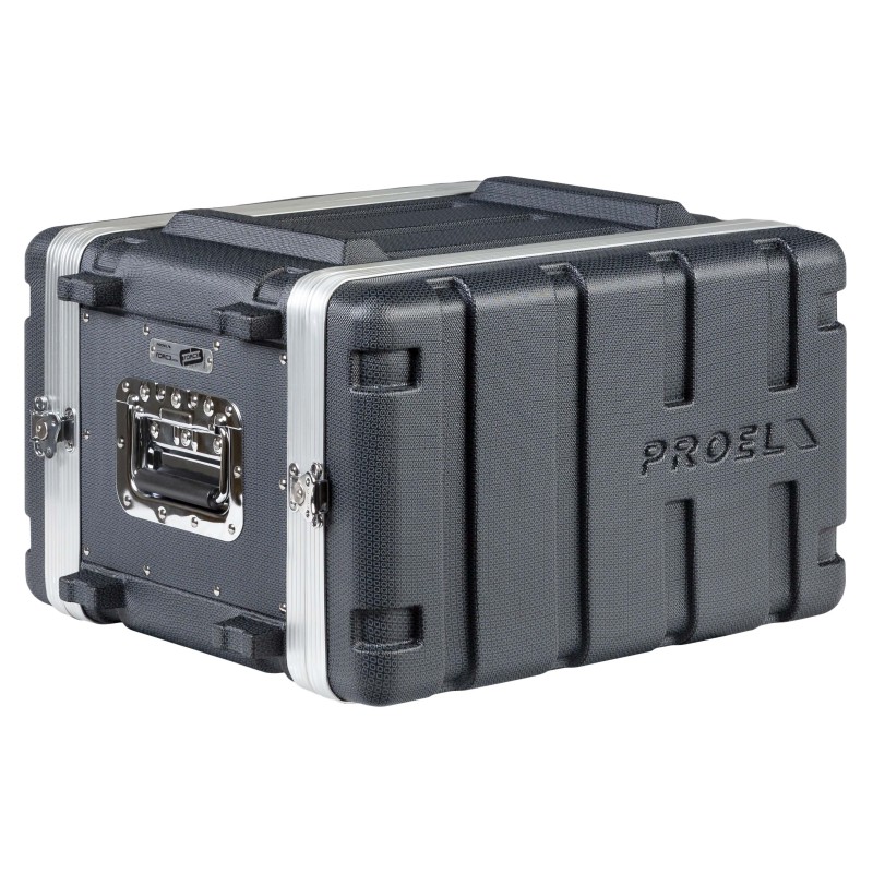 Estojo de rack 19' - 6U - realizado em polietileno 'FORCE'. Profundidade interior útil: 307 mm