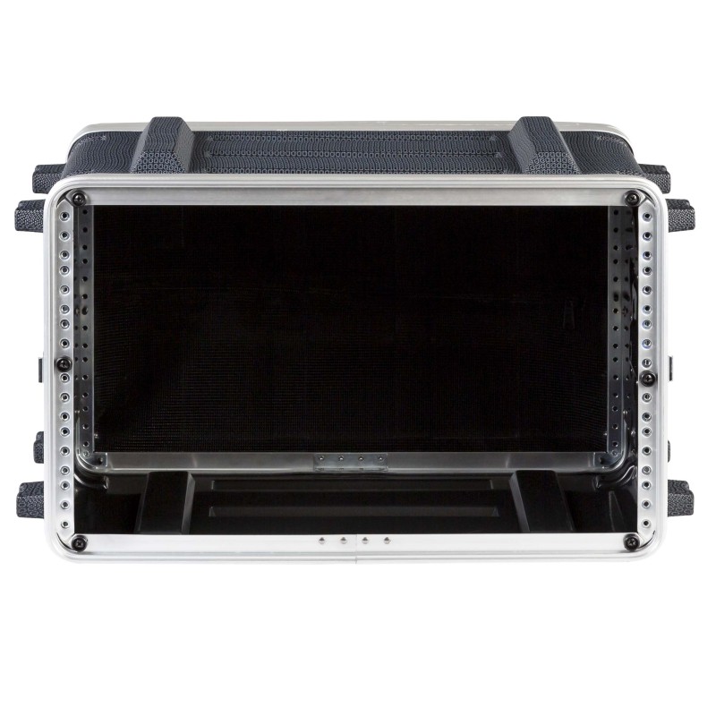 Estojo de rack 19' - 6U - realizado em polietileno 'FORCE'. Profundidade interior útil: 307 mm
