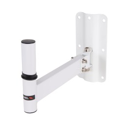Robusto supporto in acciaio tubolare a parete per casse acustiche.