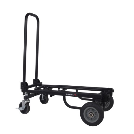 Trolley de tamanho médio, com superfícies de carga que variam de um mínimo de 585 até um máximo de 850 mm. Cor preta