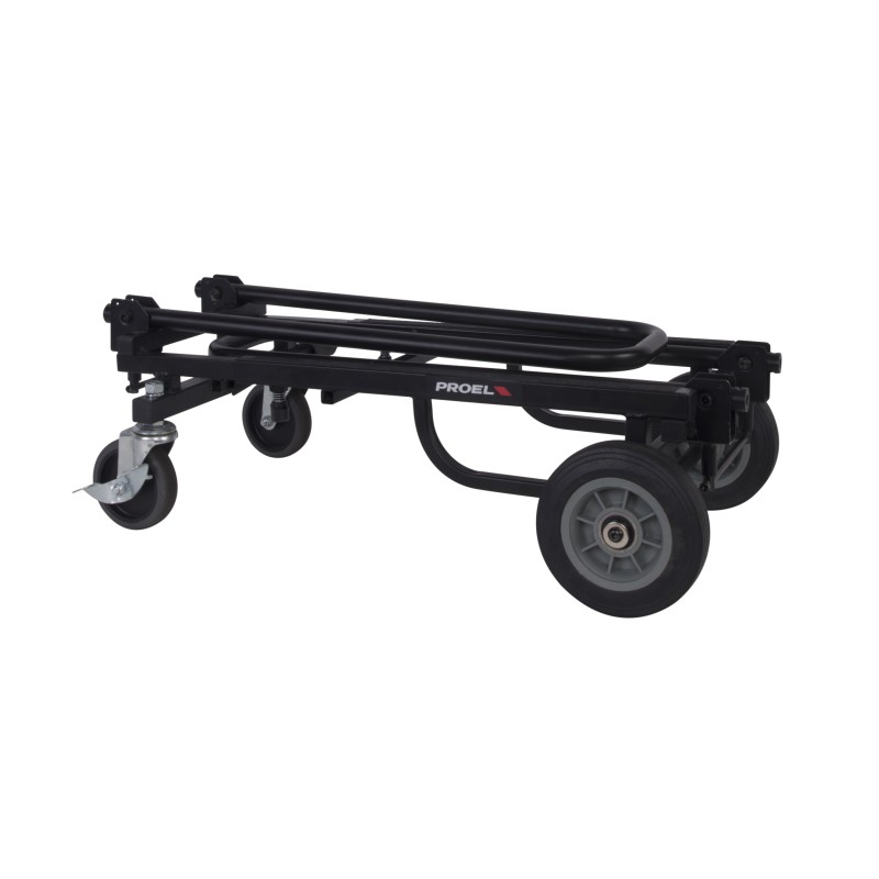 Trolley de tamanho médio, com superfícies de carga que variam de um mínimo de 585 até um máximo de 850 mm. Cor preta