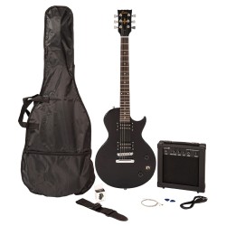 ENCORE E90 BLASTER ELECTRIC GUITAR PACK - GLOSS BLACK